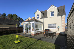 The Ferns Armoy secure rear garden with patio area and bbq