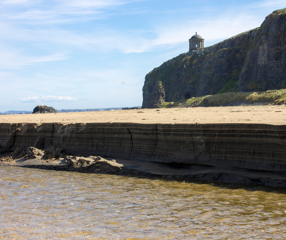Downhill beach